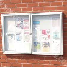 Find images of notice board. Poster Case Dual Door 1000 Wall Mounted External Notice Board School Notice Boards Wall Mounted Church