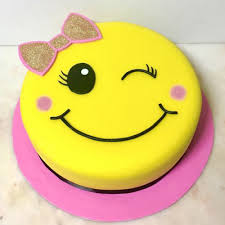 I'll get myth and stitch on there soon.) Smiley Birthday Cake Here S A Simple Yet Delicious Cake Covered In Pineapple Je
