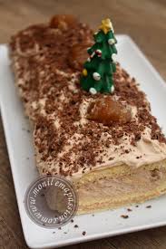 Buche De Noel A La Mousse De Marrons Chestnut Mousse Buche De Noel Recipe Christmas Cake Food French Cuisine