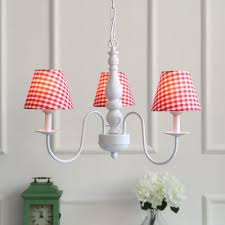 Fabric Shade Chandelier Lamp With Trellis Design Lodge Style 3 Lights Hanging Lamp In White Takeluckhome Com
