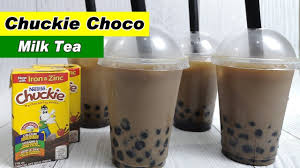 Chuckie Tapioca Pearls Milk Tea Recipe Chuckie Choco Milk Tea Milk Tea Recipes Milk Tea Tea Recipes