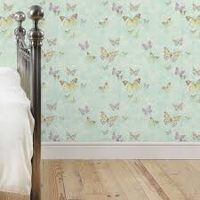 Botanica Butterfly Duck Egg Wallpaper Dunelm Blush Wallpaper Wallpaper Wallpaper Bedroom