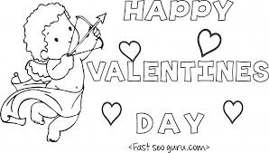 Print and color valentine's day pdf coloring books from primarygames. Print Out Happy Valentines Day Cupid Coloring Card Free Kids Coloring Pages Printable