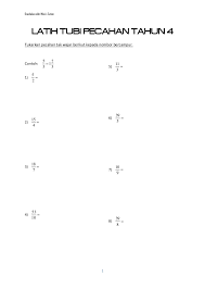 Soalan latih tubi pecahan, soalan matematik pecahan darjah 4, soalan pecahan, soalan pecahan darjah 5, learning mathematics is sweet as cupcakes! Latih Tubi Pecahan Tahun 4