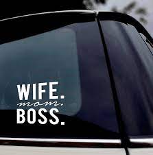 This is a digital file that is meant to be used with cricut design space and silhouette studio. Wife Mom Boss Funny Gift Sticker Car Decal Vinyl Sticker Ebay