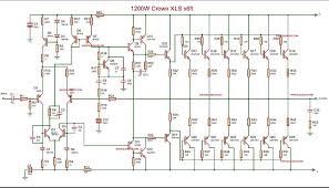 This amplifier circuit can deliver 150 watt rms. 1200w Power Amplifier Crown Xls 1200 Electronic Circuit