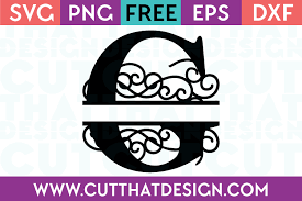 Download Free Svg Flourish Swirl Split Monogram Letter G Cut That Design