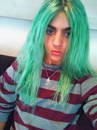 Long green hair
