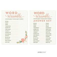 Amazon Com Fun Express Baby Word Scramble Baby Shower Game 24 Pieces Baby Baby Shower Party Signs Baby Shower Wording Custom Baby Shower