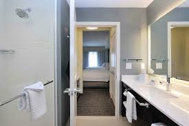 Yes, guests have access to a pool and a fitness center during their stay. Modern Bathroom In Our Suites At Residence Inn By Marriott Houston Northwest Cypress Picture Of Residence Inn Houston Northwest Cypress Tripadvisor