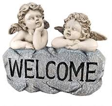 The finest nymphenburg figurines regularly sell on 1st dibs for $10,000 or more, and you can find more common pieces for hundreds of dollars. Baby Angels Cherubs Welcome Statue Sculpture Figurine Traditional Decorative Objects And Figurines By Xoticbrands Home Decor Houzz