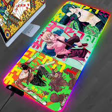 Chainsaw Man Mause Pad Gamer Mouse Computer Gaming Accessories Pc Rgb Sex  Desktop Table Mat Mats Backlight Large Alfombrilla Xxl - Mouse Pads -  AliExpress
