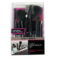 11 piece total beauty makeup brush set