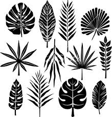 Bring the island vibe to your next party with this leaf wall! Tropical Leaf Vector Leaf Stencil Leaf Outline African Safari Theme