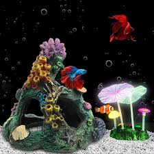 Learn how create beautiful betta tanks on your own. Buy Aquarium Decorations For Fish Tank Accessories Resin Coral Reef Decor With Glow Plant Ornament Small Fish Tank Decorations Betta Fish Cave Hideout Sleep Rest Play Breed Fish Aquarium Accessories Online