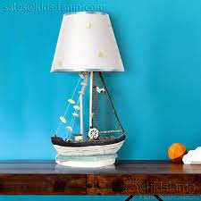 Tall and slender, this outdoor table lamp achieves a contemporary look through the use of natural, rustic materials. Children S Bedroom Coastal Style Nautrical Kids Table Lamps Ornate Kids Lamps
