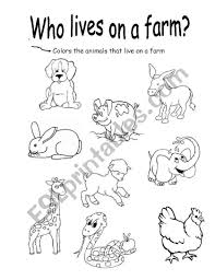 Farm Animals Esl Worksheet By Oligar In 2020 Animal Worksheets Kindergarten Worksheets Fun Worksheets For Kids