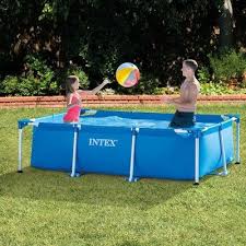 Intex 8 5 X 5 3 X 2 13 Rectangular Frame Above Ground Backyard Swimming Pool Swimming Pools Backyard Rectangular Pool Inflatable Swimming Pool