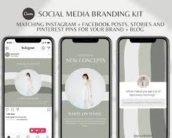 This modern social media kit is suitable for a feminine brand. Create Social Media Posts And Branding Kit For Your Brand By Eponinedesigns Fiverr