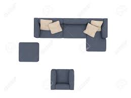 Add throw cushions in yellow or orange for a contemporary juxtaposition that's sure to impress your guests with your sense of style. Modern Blue Sofa With Chair Top View Paths Selection Stock Photo Picture And Royalty Free Image Image 130114369