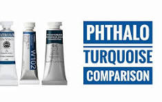 Phthalo Turquoise PB16 Watercolor Comparison - Winsor & Newton - Holbein -  Da Vinci