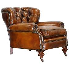 Fully Restored Chesterfield Victorian Club Armchair New Leather Hand Dyed Club Armchair Armchair Victorian Armchair