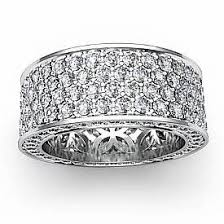 4 Row Pave Eternity Round Diamond Ring Womens Wedding Band 14k White Gold 3 5ct Funny White Gold Eternity Rings Round Diamond Ring Wedding Bands