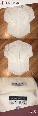 Enro White Dress Shirt Size 14 5 32 33 White Poplin Dress Shirt From Enro Size 15 5 32 33 Excelle In 2020 White Shirt Dress Dress Shirt Sizes Mens Shirt Dress