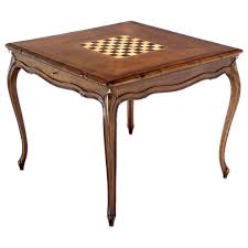 Walnut Game Table With Built In Chess Board Modern Game Tables Table Games Table