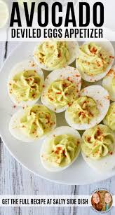 Avocado Deviled Eggs Is A Brilliant And Easy Way To Spice Up The Appetizer Party Plat Avocado Deviled Eggs Recipe Deviled Eggs Recipe Devilled Eggs Recipe Best