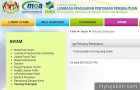 Info kekosongan ini adalah seperti yang diiklankan. Iklan Peluang Pekerjaan Di Lembaga Pemasaran Pertanian Persekutuan Fama Myrujukan