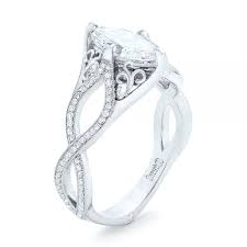 Incredible Marquise Diamond Wedding Ring Custom Engagement