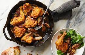 Skillet Roast Chicken With Caramelized Shallots Recipe Recipe Shallot Recipes Recipes Chicken