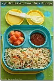 Vegetable Fried Rice Kids Lunch Box Recipes Idea 10 Sharmis Passions Kids Lunch Recipes Lunch Box Recipes Tiffin Recipe