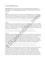 Being able to make predictions is a crucial skill for students. Making Prediction Esl Worksheet By Litingde8