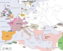 Hauptkarte Von Europa Im Jahre 600 Kartographie Europaische Geschichte Europa