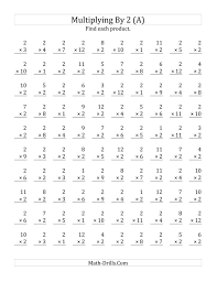 multiplying 1 to 12 by 2 100 questions a