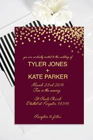 Modern Customizable Maroon And Gold Printable Wedding Invitation Available For 20 At Etsy Com Shop Polka Dot Wedding Invites Wedding Cards Wedding Invitations