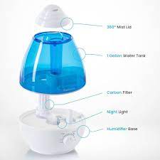 Amazon Com Pro Breeze Ultrasonic Humidifier 1 Gallon Large Water Tank Capacity Aroma Diffuse Aroma Diffuser Best Humidifier Ultrasonic Cool Mist Humidifier