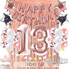 Being thirteen is fun but it is difficult at the same time, you see. 13th Birthday Decorations Photo Props Birthday Party Supplies 13 Cake Topper Rose Gold Happy Birthday Banner Confetti Balloons Silver Curtain Backdrop Props Or Photos Thirteen Teenager Bday The Frumcare Store