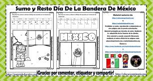 Pareja con poncho y falda llena de colores brillantes y caminó alegremente hacia el pueblo vecino donde se celebra el festival del pueblo. Suma Resta Colorea Y Descubre El Dibujo Del Dia De La Bandera De Mexico Para Primer Grado De Primaria Educacion Primaria