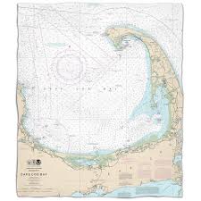 Island Girl Ma Cape Cod Ma Nautical Chart Fleece Throw Blanket