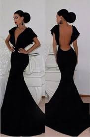 Classy V Neck Backless Floor Length Mermaid Dress Velvet Prom Dress Black Prom Dresses Maxi Dress Evening