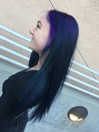 Purple Roots With Blue Ends Purple Hot Hot Mess