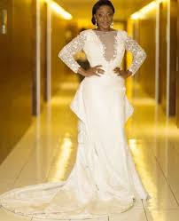 Ini edo's white wedding photos! Fans Slam Ini Edo S Wedding Look Alike Gown At Amvca Photos