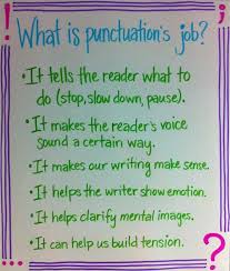 What Is Punctuations Job Punctuation Anchor Chart Writing