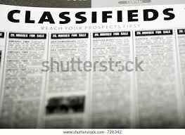 Classified Ads Newspaper Stock Photo ...