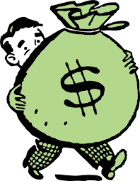 Two hands with money hourglass. Download Hd Cartoon Money Cartoon Man Holding Money Bag Green Light Cartoon Man Holding Money Transparent Png Image Nicepng Com