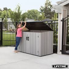 A lifetime outdoor storage building is the perfect solution for your storage needs. Lifetime 6ft 3 X 3ft 6 1 9 X 1 1m Horizontal 2 550 Litre Storage Shed Costco Uk