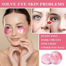 Pink Hydrogel Eye Patches for Puffy Eyes and Dark Circles
